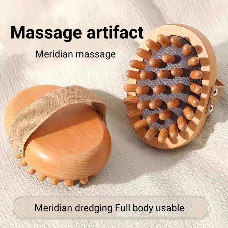 Escova De Massagem Corporal De Madeira Celulite Endurecimento Couro Cabeludo Pente Almofada De Ar Spa Cabelo