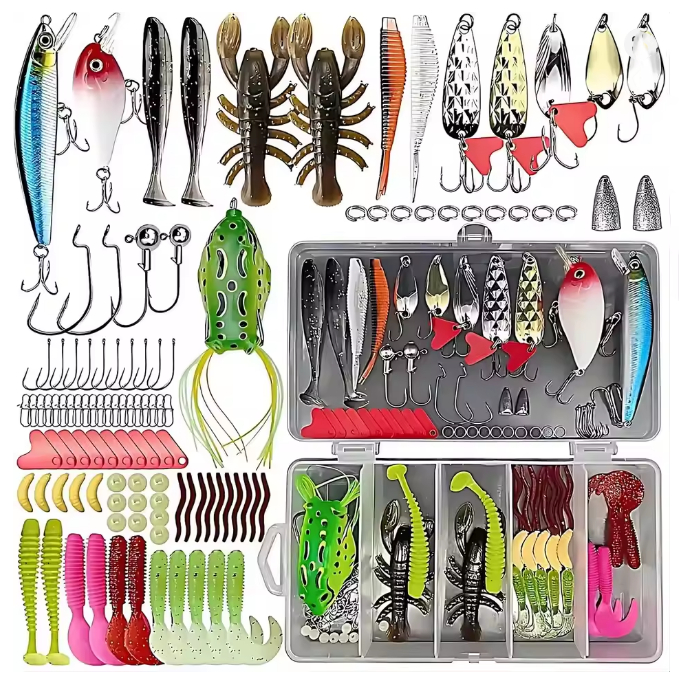 🎣 Kit 104/137 Iscas Artificiais - Meia Água com Anzol Duplo | Iscas Realistas para Pesca de Truta e Peixes