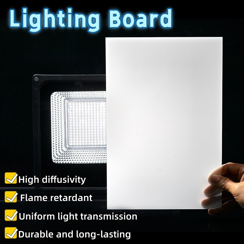 Placa De Iluminação Translúcida Fosca 0.5 Mm 0.8 1 Abajur Acrílica Guia De Luz LED Lightbox Folha De Teto Difusão De Plá
