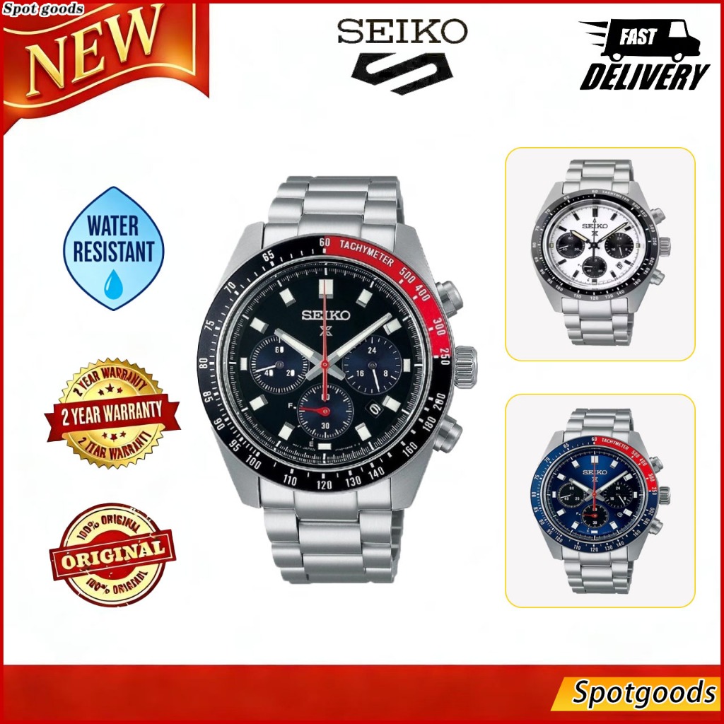 100 % Original Seiko Prospex SSC915P1 Speedtimer Esporte Relógio Masculino Moldura Preta Clássico De Movimento De Quartz