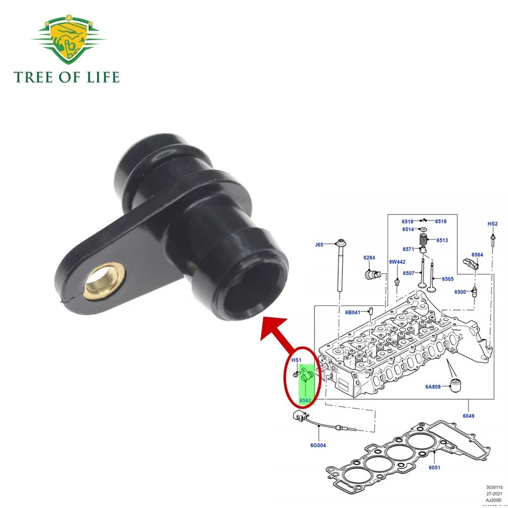 Conexão De Saída De Água Para Land Rover Discovery 5 L462 2017 + Novo Defender 2020 + Range Evoque L538 2012-2018