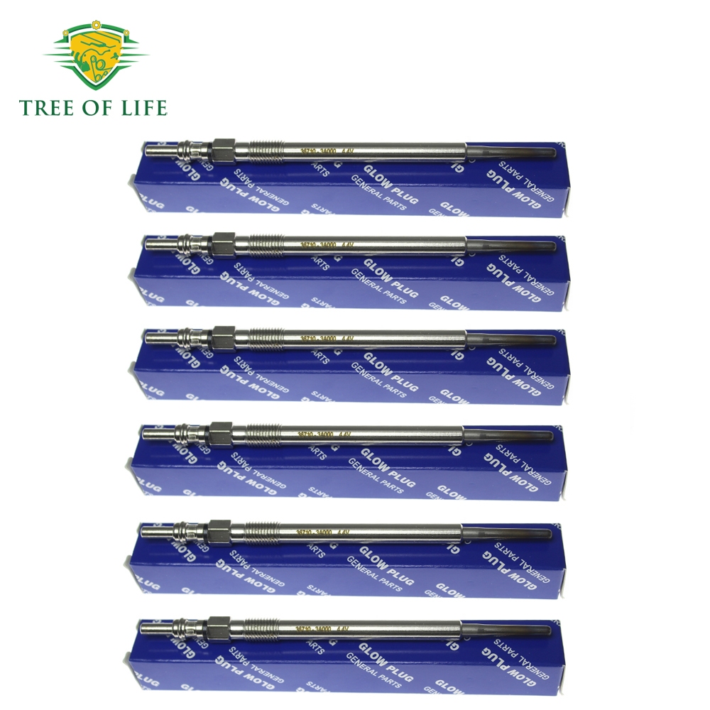 6x 4.4V Velas Incandescentes De Aquecedor De Núcleo Duplo Para Kia Borrego Mohave 3.0 CRDi 4WD 2008-2015 36710-3A000
