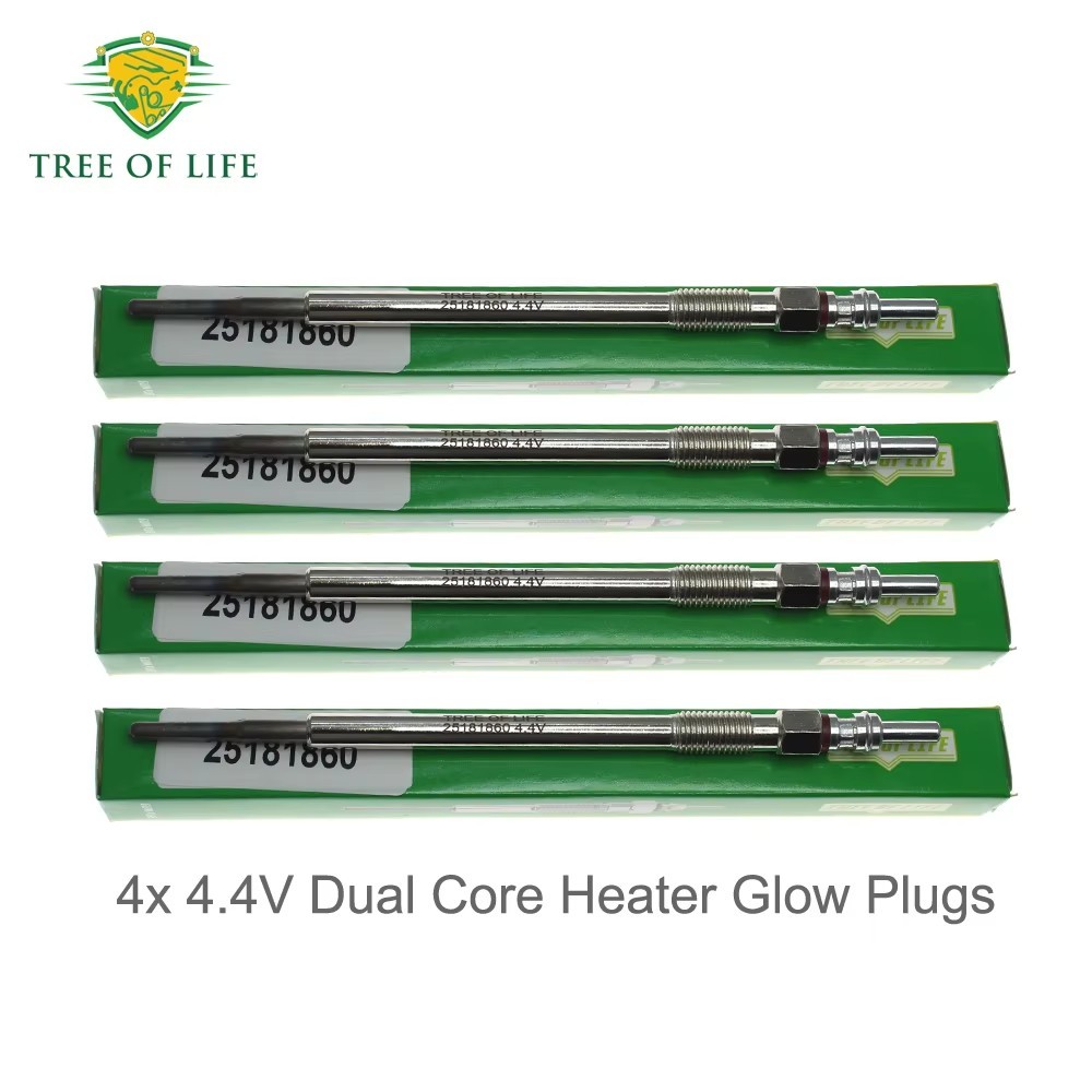 Velas Incandescentes Para Aquecedor De Núcleo Duplo 4x 4.4V 25181860 Chevrolet Captiva (C100 , C140) 2.0 2.2 D 2011-2015