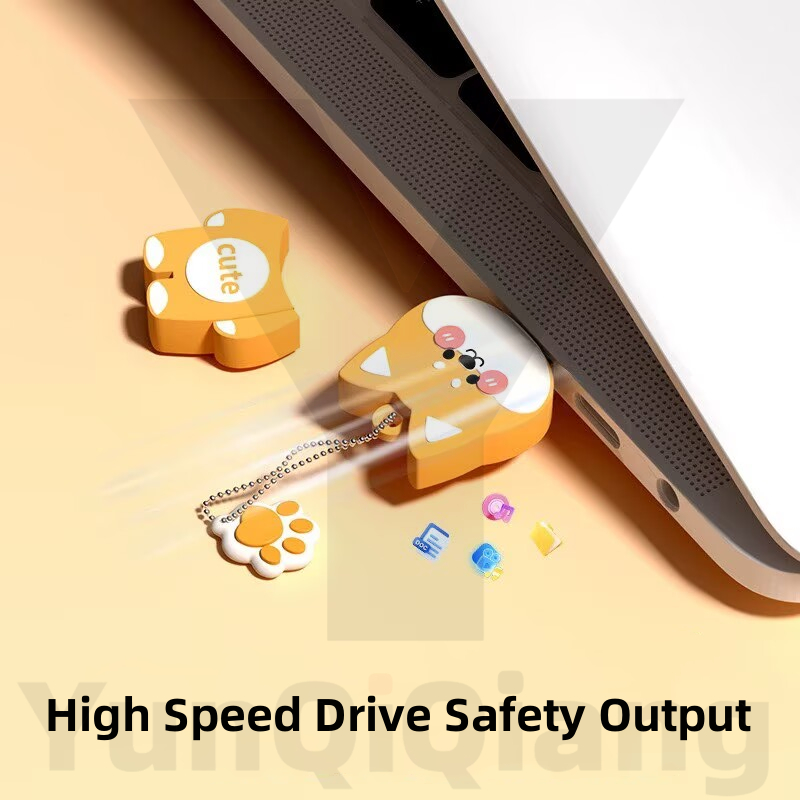 pen drive USB De Alta Velocidade Com Personagem De Desenho Animado Shiba Inu 1GB 2GB 4GB 8GB 16GB 32GB 64GB 128GB 2TB Am