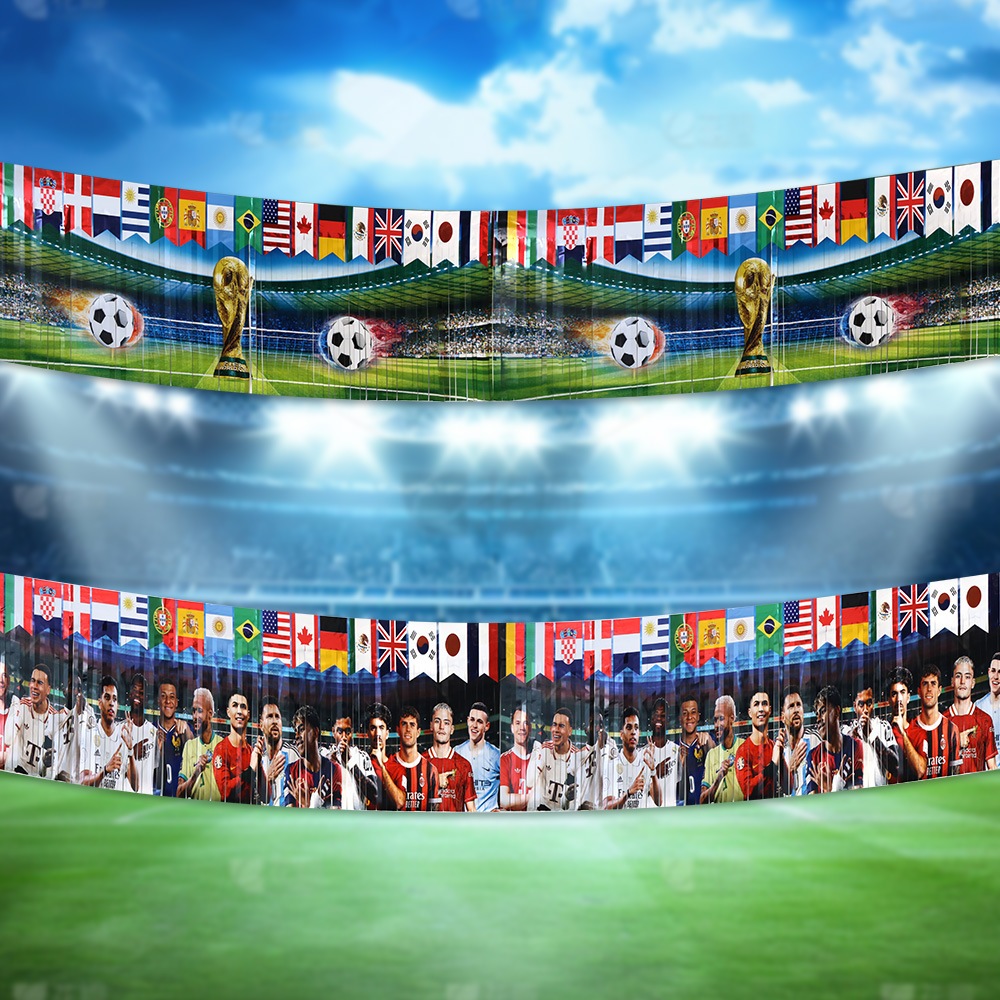 2026 Eua-Canada-México Futebol Cortina De Chuva banner Bandeira Da Copa Do Mundo Borla Fãs De Flores Adereços De Alegria