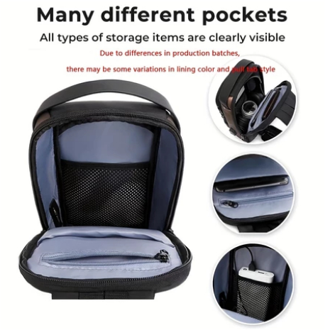 Mochila de Ombro Transversal Compacta Unilateral USB Trava De Código Á prova d'água — imagem 2 de 2