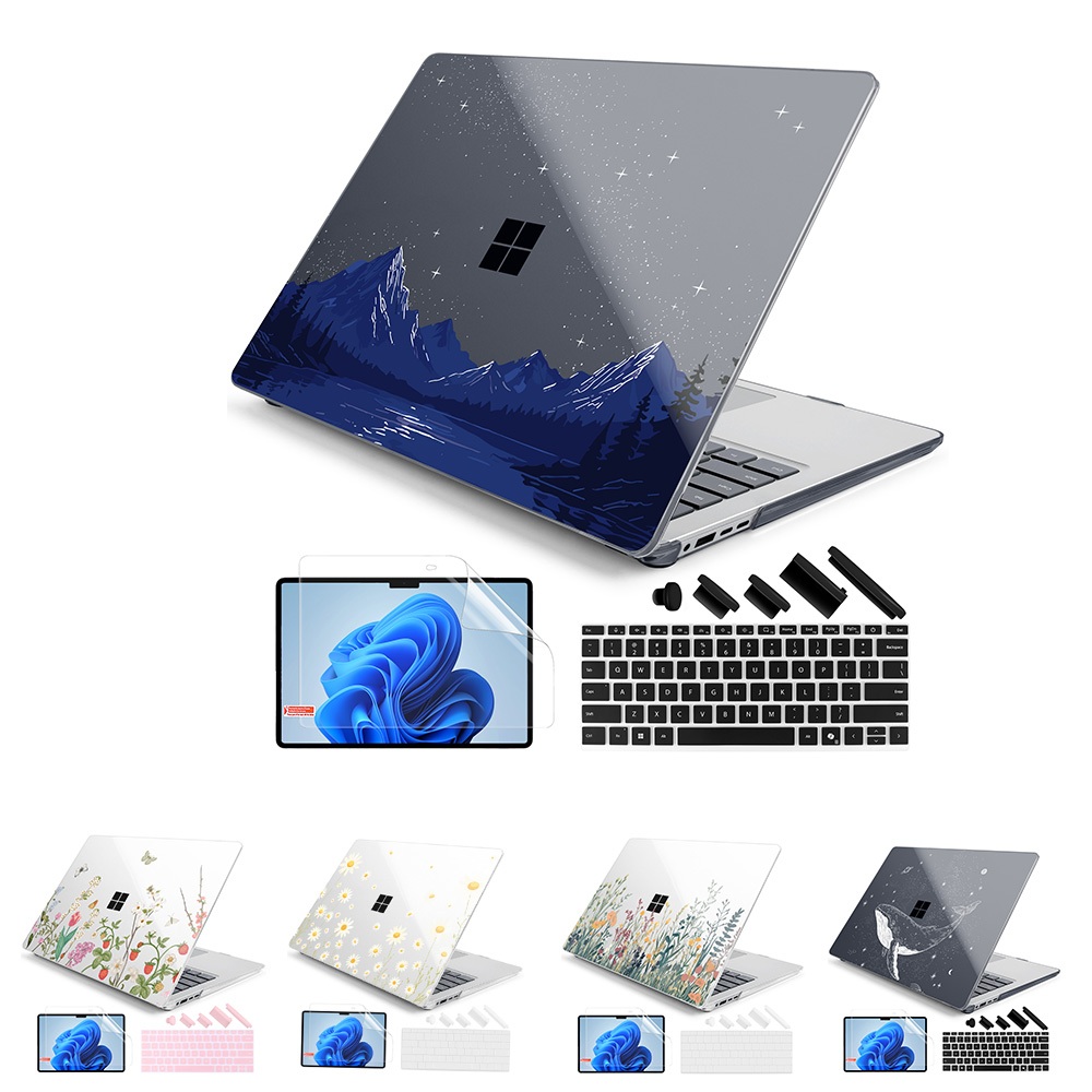 Para Capa De Laptop Microsoft Surface Touchscreen De 13.8 Polegadas 2024 (7a Edição) Modelo 2036 Starry Night Mountain C