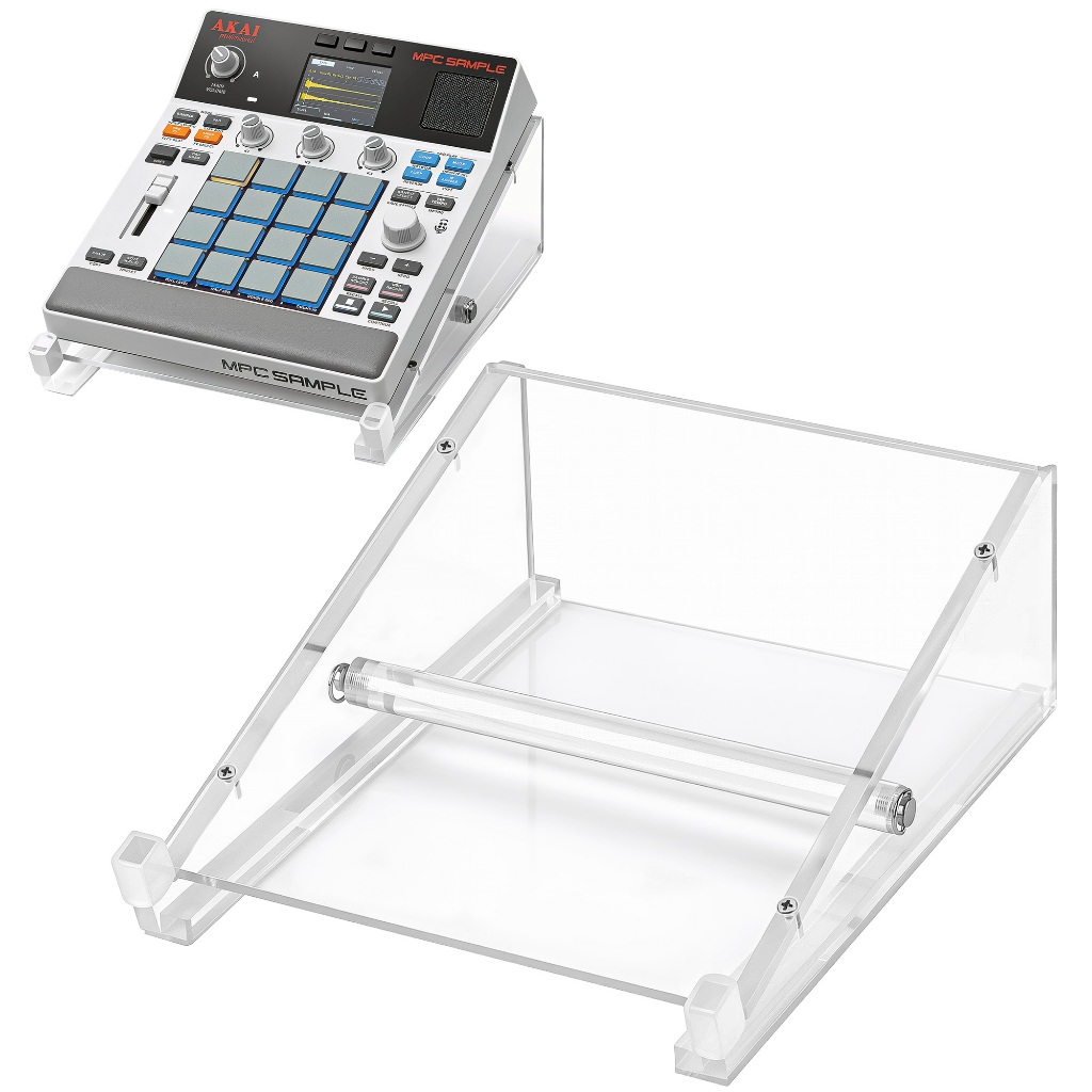 Suporte De Mesa Acrílico Geekria Compatível Com Ranhura Portátil De Amostra Akai MPC , Design Ergonômico De Ângulo De In