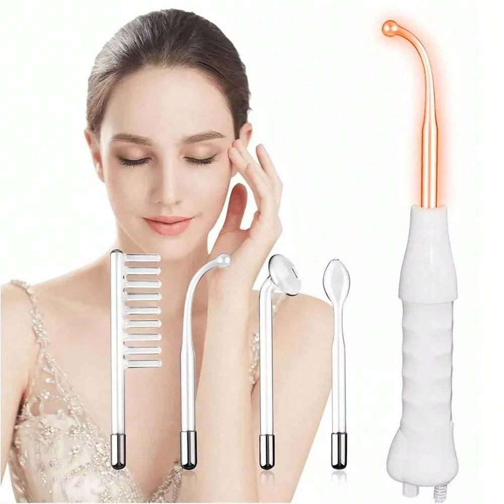 Aparelho De Beleza Facial Por Eletroterapia De Alta Frequência Com 4 Acessórios