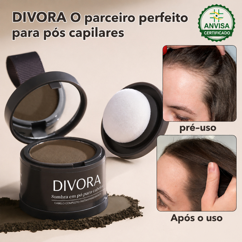 Cobrir pó de correção de cabelo careca, reduz cabelos brancos