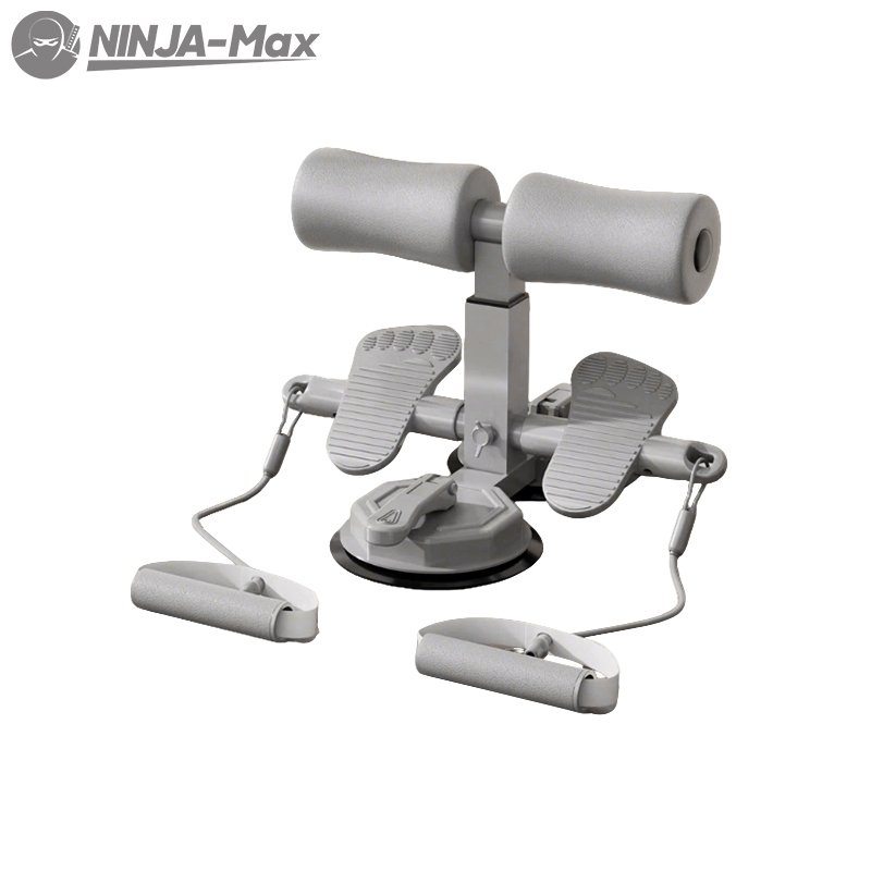 Aparelho De Abdominal NINJA-Max Ventosa Dupla Barra Academia Em Casa Com Elastico Extensor