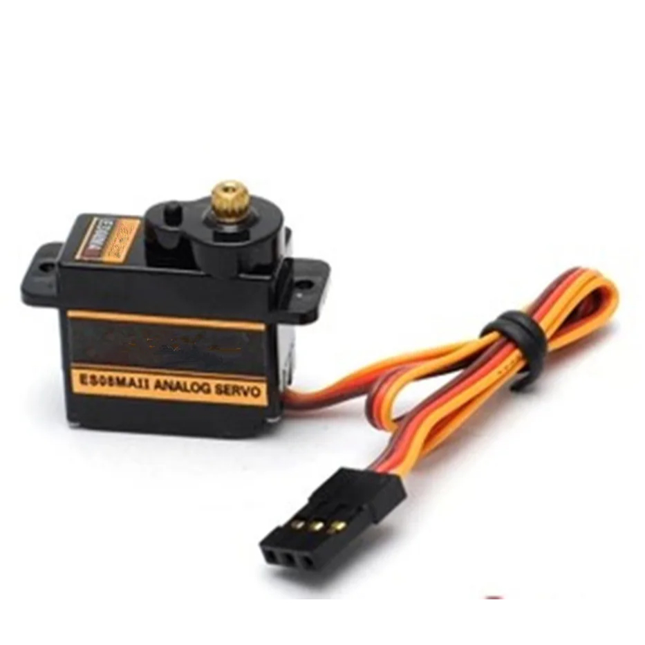 2 Pçs/Lote EMAX ES08MA ES08MAII 12g Mini Metal Gear Analógico Servo Para Rc Hobbies Carro Barco Helicóptero Avião Robô