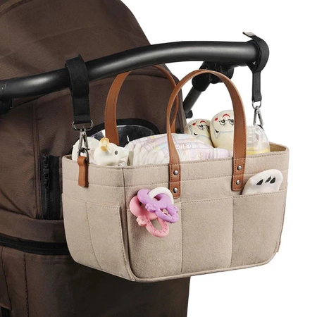 Bolsa Organizador de Fralda em Feltro para Carrinho