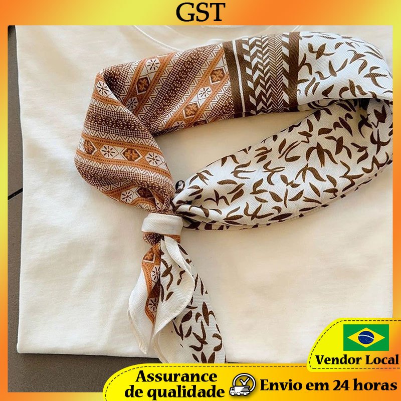 Elementos de costura Commuter algodão linho cachecol quadrado feminino pequeno bunda cortina lenço de seda xale