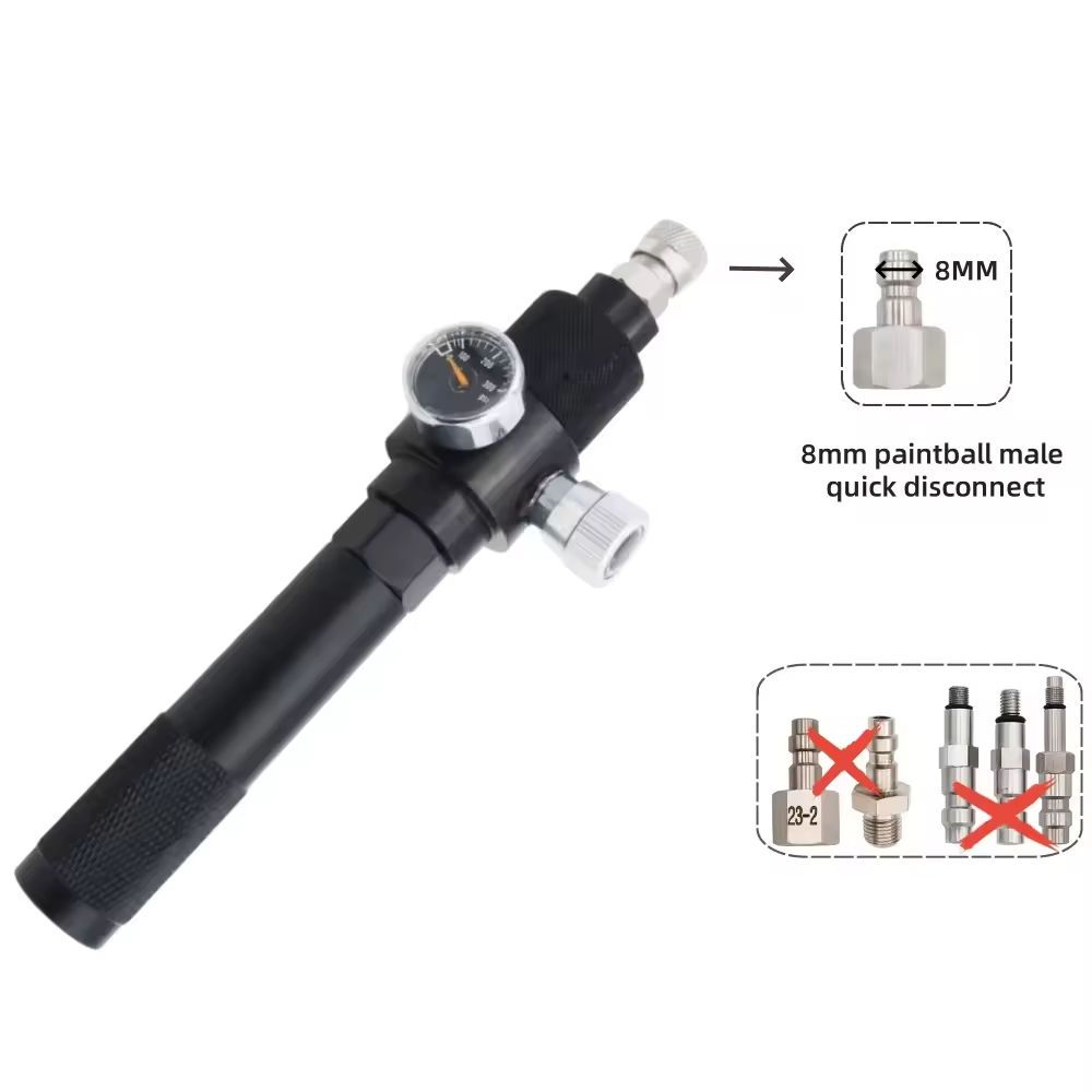 Configuração Do Adaptador De Co2 , Cápsula De 12g Para Ferramenta De Ar , Carregador De Enchimento Rápido Com Regulador
