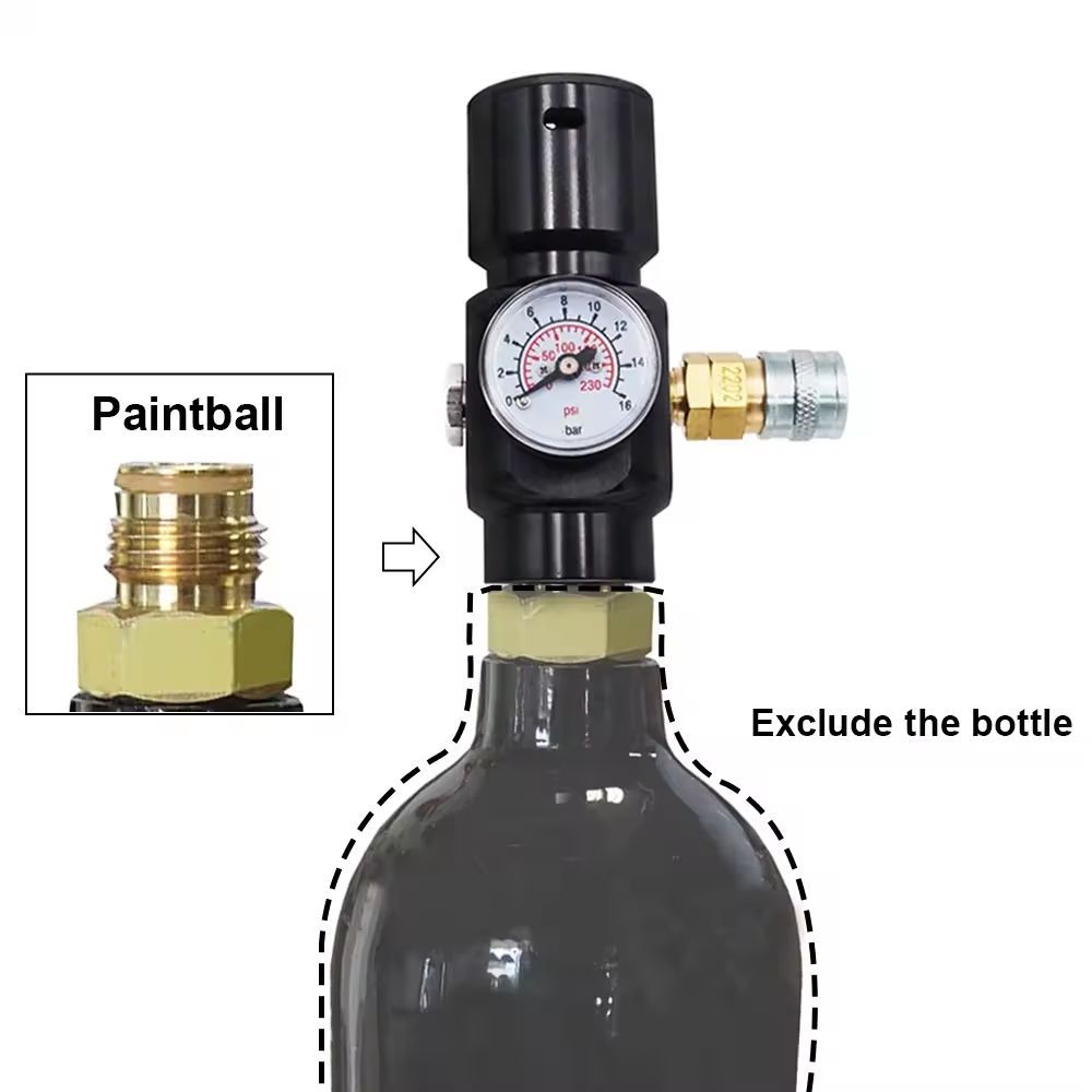 Regulador De CO2 HPA Mini SFR Com Atualização Super Rápida G1/2-14 Entrada 1500 PSI Saída 0-130 Para Ferramentas Pneumát