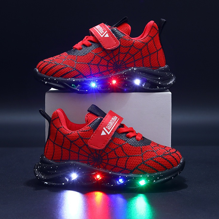 Tênis infantil menino sapatos casuais moda Estudante tênis de corrida Leve e macio LED