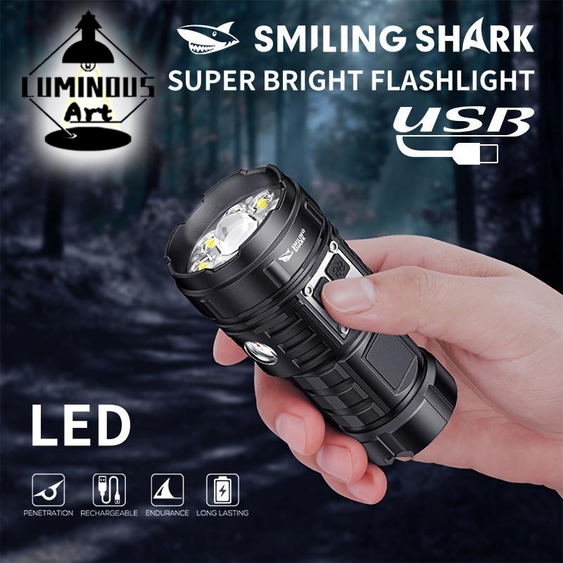 LUMINOUS ART Lanterna EDC De 17 Modos LED Recarregável USB Super Brilhante ABS Material Com Luz Lateral COB Tocha Multif
