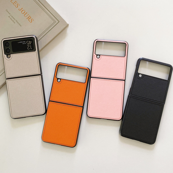Capa De Tela Dobrável De Couro De Luxo Para Samsung Galaxy Z Flip 8 7 7 FE 6 5 4