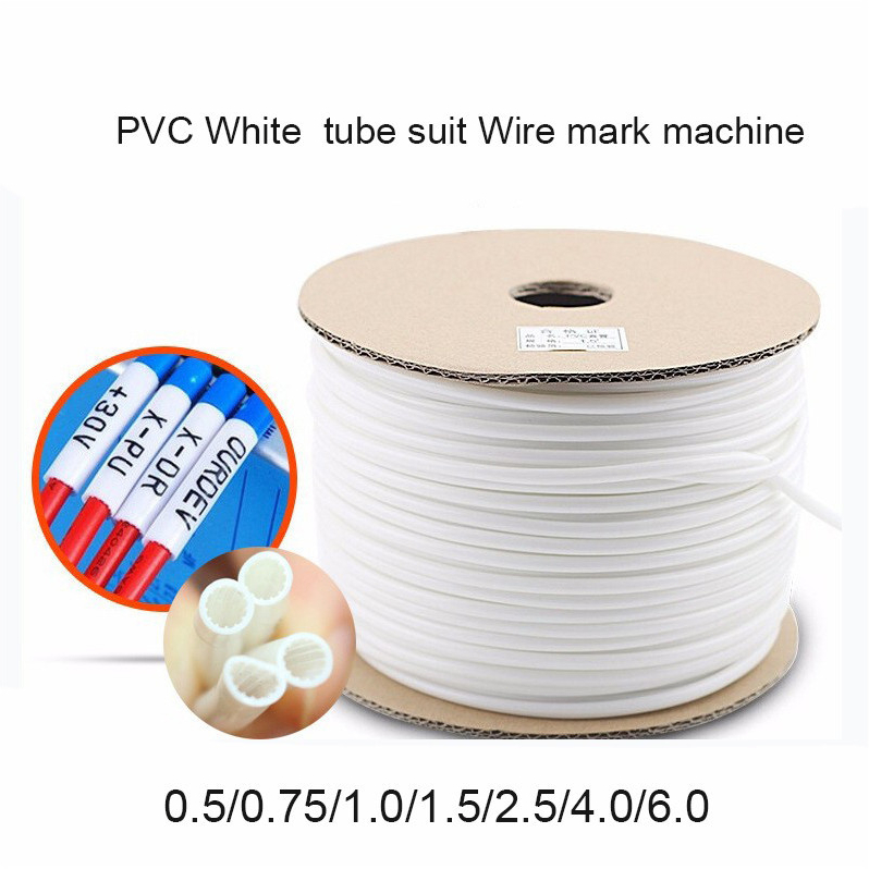 1 Rolo De Tubo De PVC 0.5-25.0mm2 Manga Para Marcador De Cabo Em Branco Virola De Escrita Branca Máquina De Impressão Ma