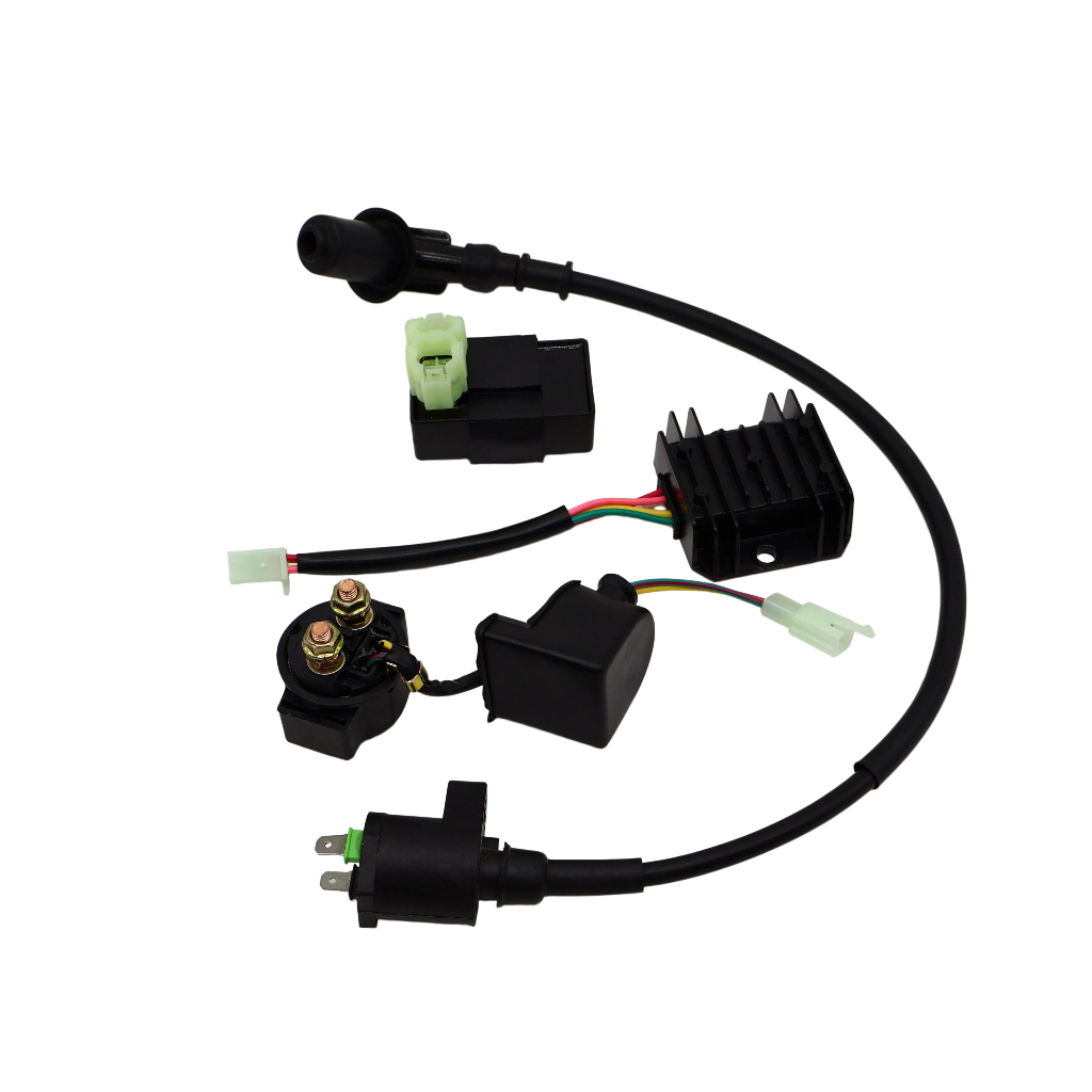 Conjunto Retificador De Relé De Bobina De Ignição GY6 CDI-Kit 4 Em 1 De Desempenho Para Motocicleta Scooter ATV-Ajuste D