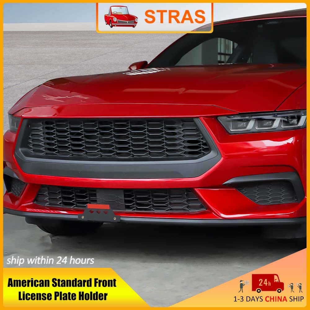 [Estoque Pronto] Suporte De Placa Frontal De Carro Para Ford Mustang 2024 + Acessórios De Identificação Veículo US-Spec