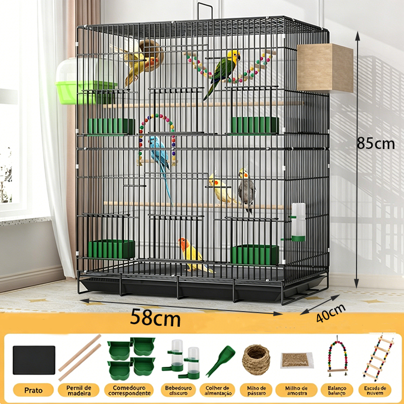 Viveiro Para Aves Grande Para Calopsita Papagaio Ringneck Preto