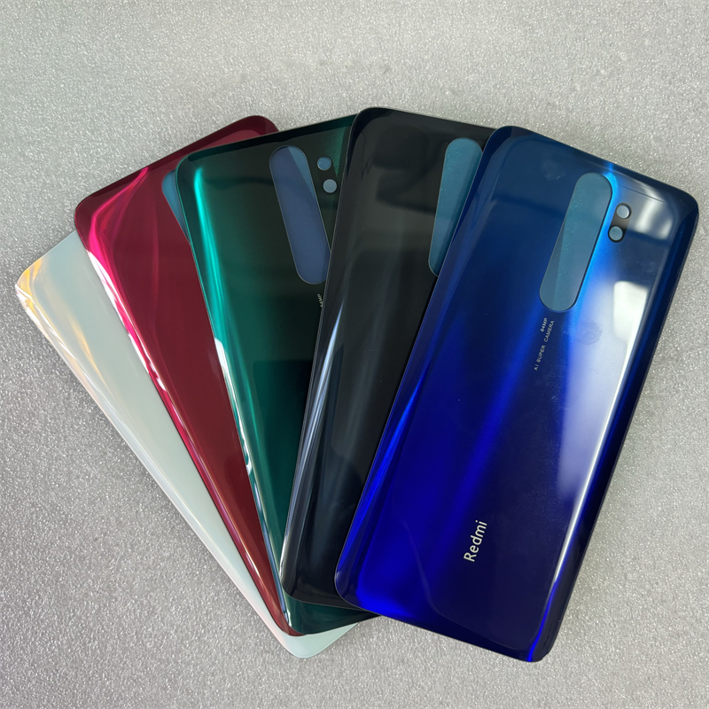 A + Tampa Traseira De Vidro Porta Para Xiaomi Redmi Note 8 Pro Da Bateria Habitação Caso Escudo Com Cola Adesiva