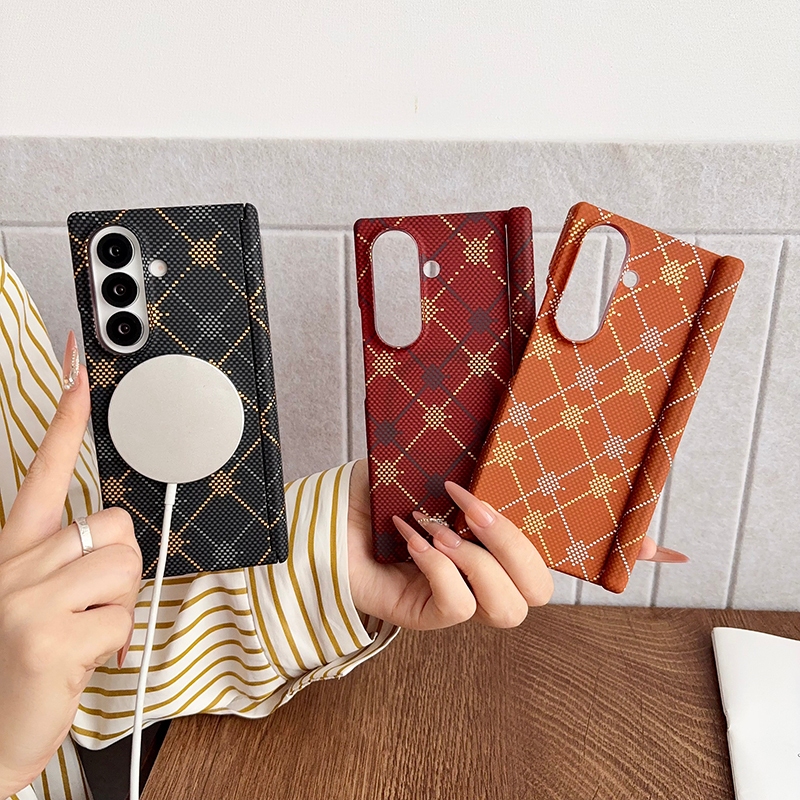 Capa Z Fold 7 Para Samsung Galaxy 6 5 4 Especial W25 Círculo Magnético Interno Hot Stamping Grade De Diamante Luminosa D