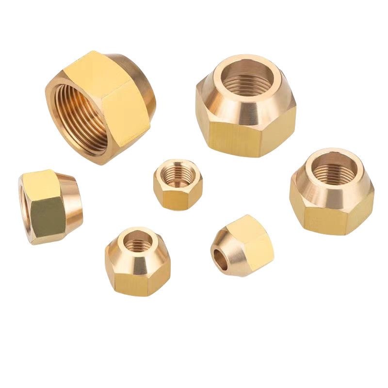 Porca de bronze do prendedor M12 * 1.25 tubo de cobre sino boca porca de travamento M14 * 1.5