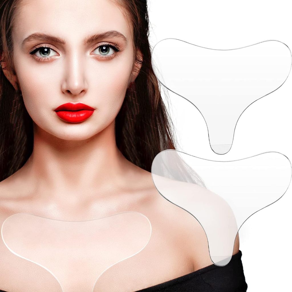 Adesivo Anti Rugas Reutilizável E Linhas Silicone P/ Colo Hidratação Tod Pescoço Colo Lifting Pele