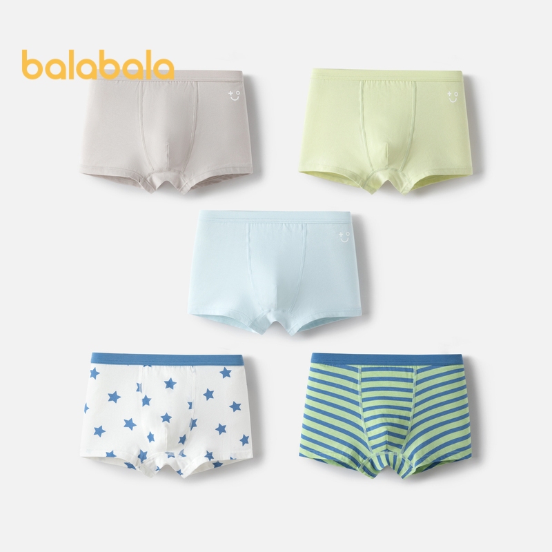 balabala Roupa Íntima Infantil Boxer Algodão Menino Menina Confortável Macia Sem Apertar