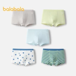 balabala Roupa Íntima Infantil Boxer Algodão Menino Menina Confortável Macia Sem Apertar