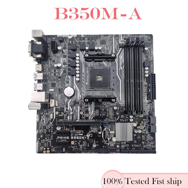 Para PRIME B350M-A B350 Placa-Mãe 64GB M . 2 HDMI Soquete AM4 DDR4 Micro ATX Mainboard Testado