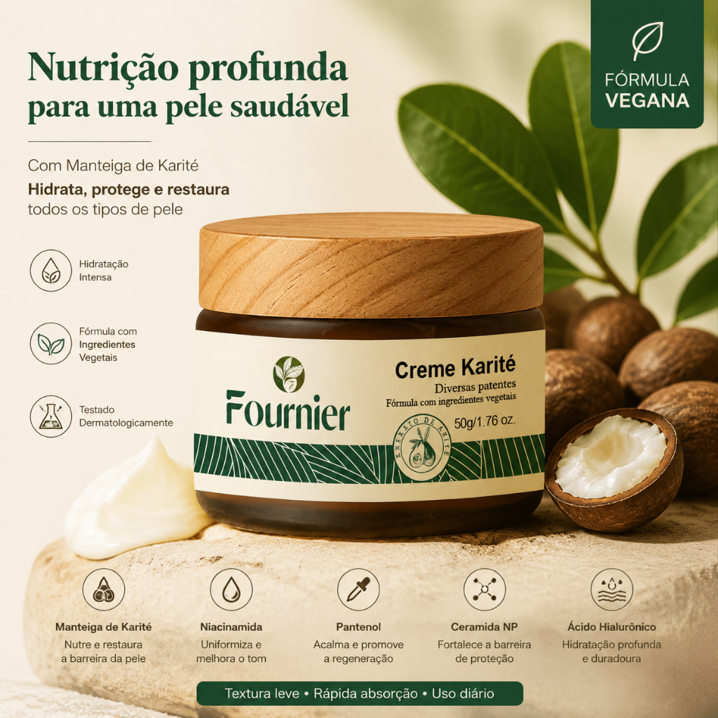 FOURNIER Creme Hidratante Facial Creme Hidratante Facial Pele Oleosa Niacinamide + Panthenol 50g