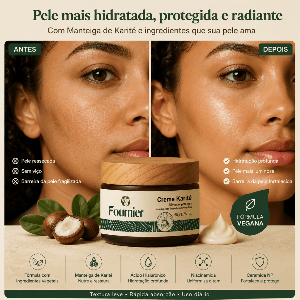 FOURNIER Creme Hidratante Facial Niacinamida Creme Hidratante Facial Pele Seca Ilumina A Pele 50 gr
