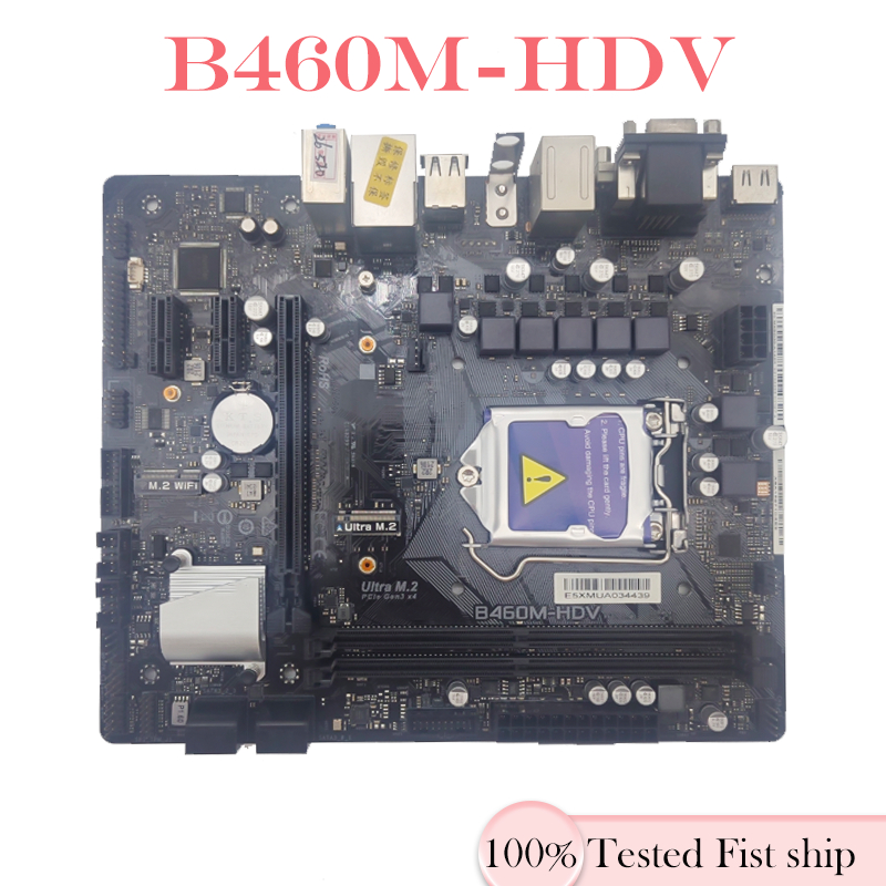 Para ASROCK B460M-HDV Placa-Mãe 64GB HDMI LGA 1200 DDR4 Micro ATX B460 Testada