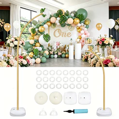 Kit 2 Estrutura Arco 1.5m+2,5m Desmontável Ferro Reforçado Regulável para Festas e Decoração Bexigas