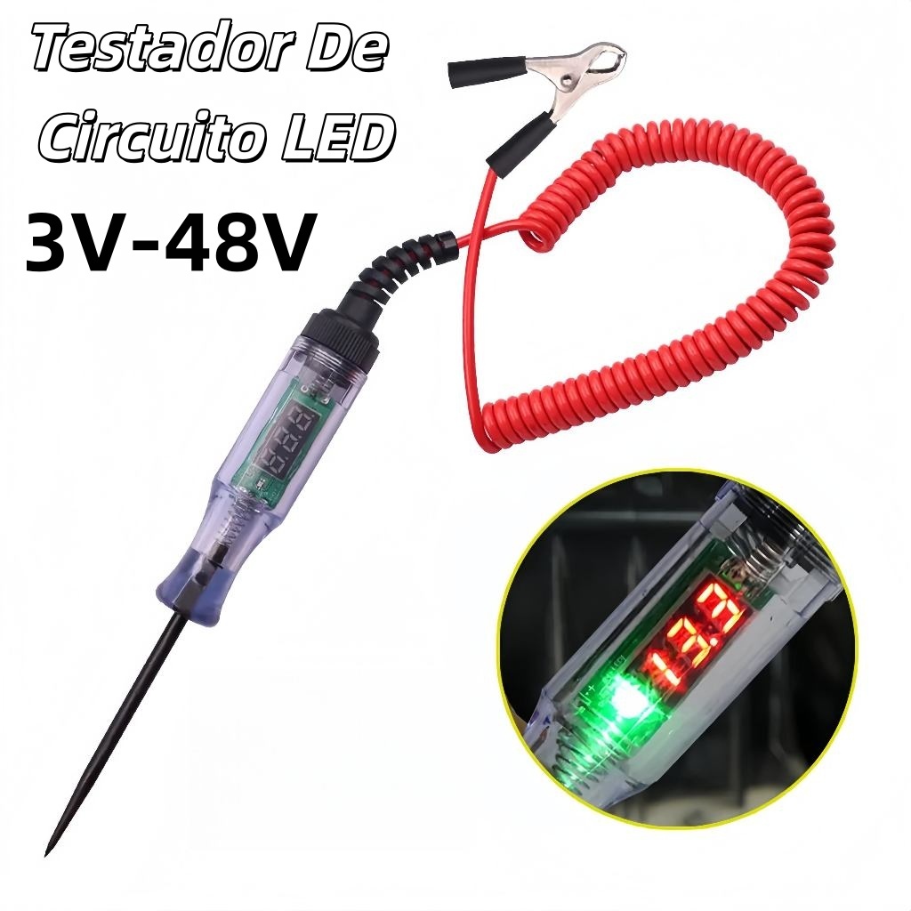 Testador De Circuito De Tensão De Carro Ferramentas Auto 3V-48V Sonda De Diagnóstico Elétricas Caneta De Medição
