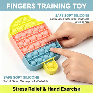 Unicórnio Colorido Pop It Bolha Brinquedo Fidget Crianças Sensorial Anti Estresse Ansiedade Alívio Jogar