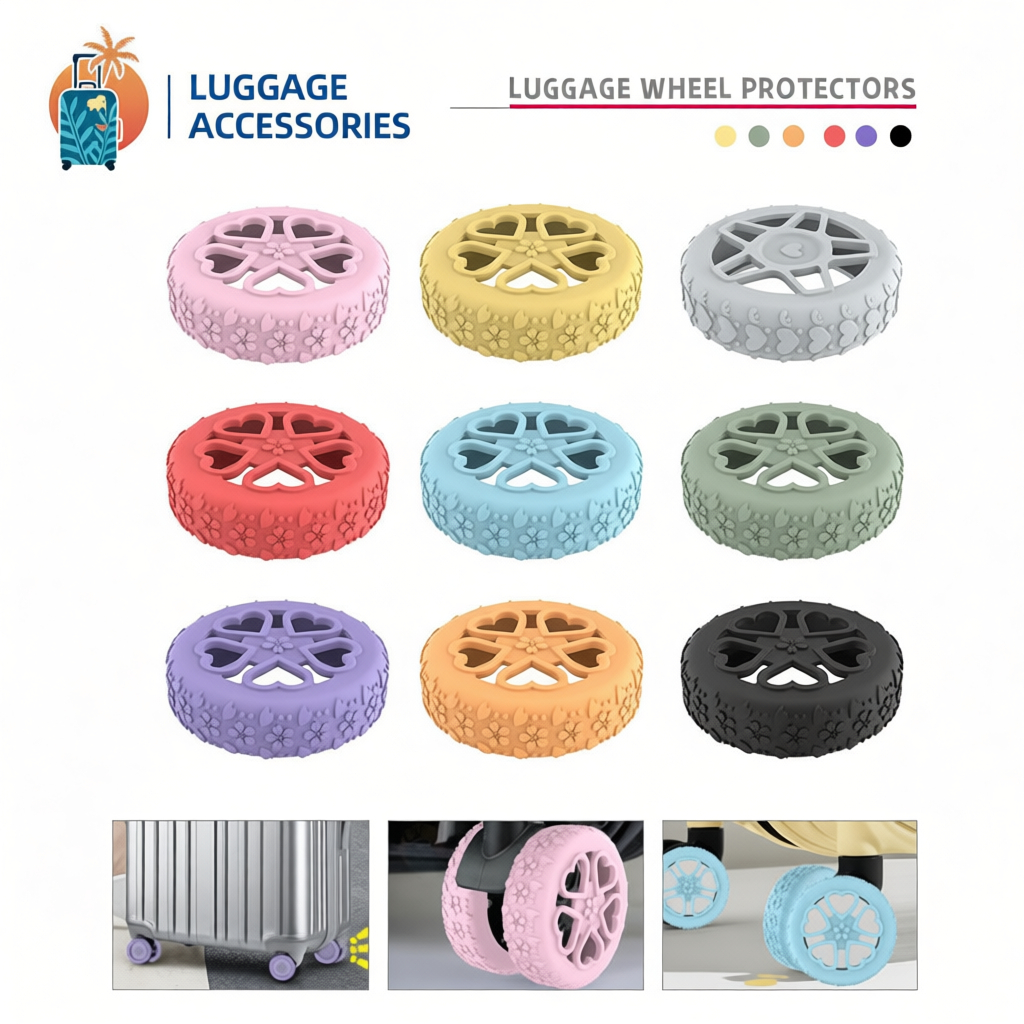 4 PCS Rodízio Sapatos E Capas Protetoras De silicone Para Roda De Bagagem , Resistentes Ao Desgaste