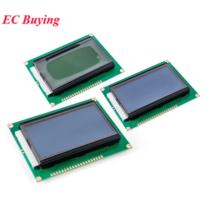Módulo De Exibição LCD 12864 ST7920 Fonte Chinesa Backlight 5V 3.3V Tela Azul Amarela Verde
