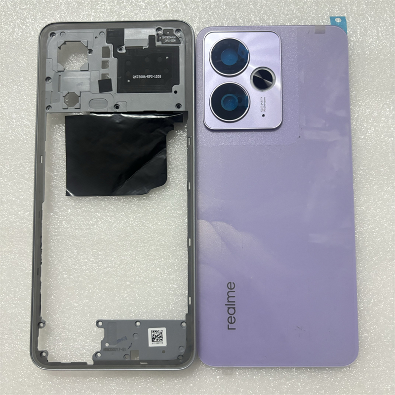 Nova Carcaça Completa Para Realme 14T 5G Placa Intermediária Quadro Habitação + Bateria Capa Traseira Peças De Reparo