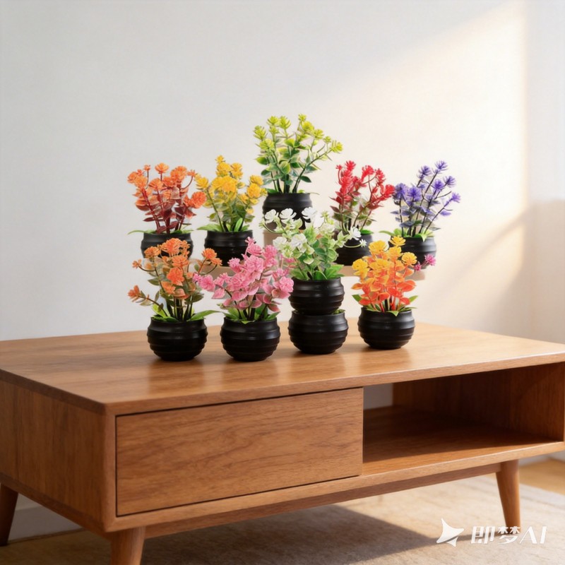 Detalhes do (Flor + Vaso) Planta Artificial Para Decoração Eucalipto De Plástico Pequena Mesa Bonsai Decorativa