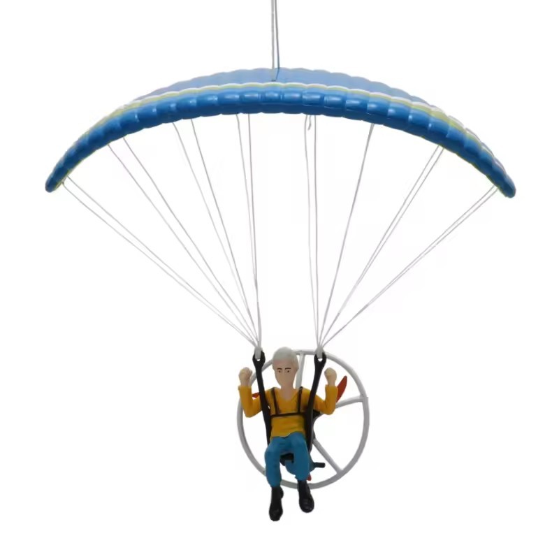 Mini Paramotor Modelo Parapente Skydiver Rigger Pára-Quedas Ornamento Decoração Artesanal Pingente De Carro