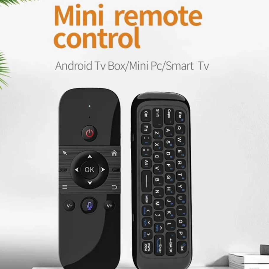 Para Teclado Sem Fio De Controle De Voz M8/W1 PRO Air Mouse . 2 Em 1 Recarregável IR Learning Remoto Smart TV Android Bo