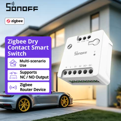 SONOFF MINI-ZBD Interruptor Zigbee Contato Seco Saída NO/NC Compatível AC/DC Controle Remoto e Timer Hub Zigbee