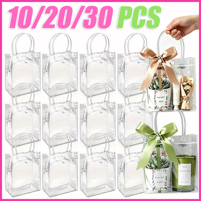 10/20/30 Plastic Bags PVC Transparent Crystal Party Souvenir 20*20*8cm