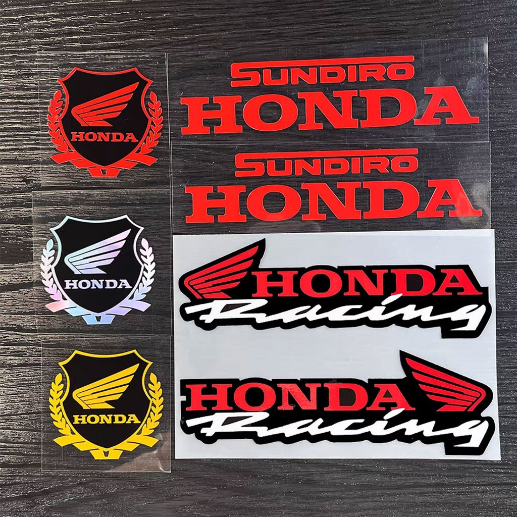 fender 2 Peças Para Honda Click ADV PCX GIORNO BEAT CB CBR vario 125 150 160 Universal Racing Wings Logo Adesivo Reflexi