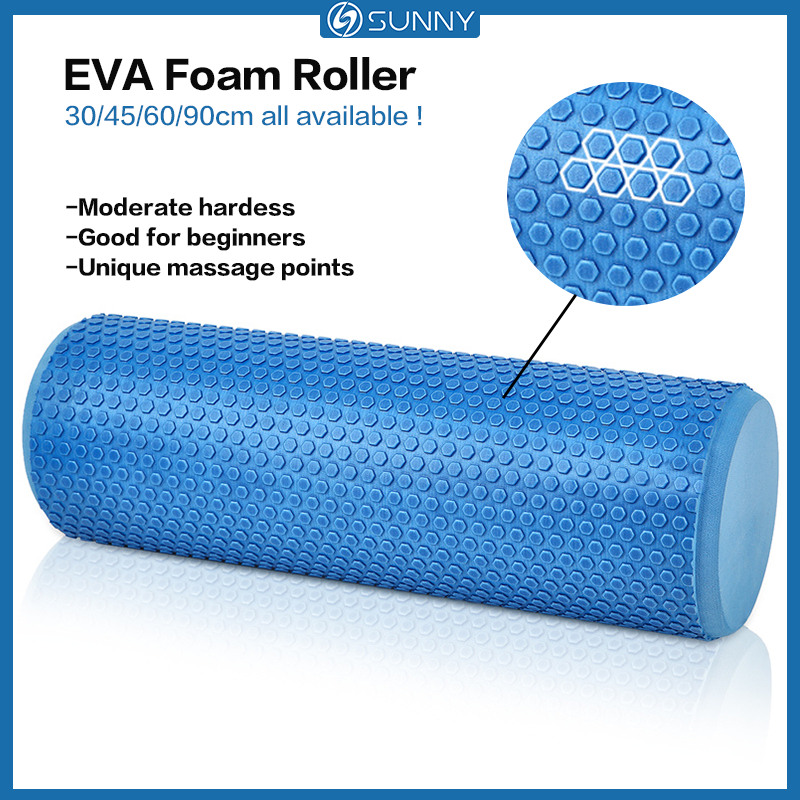 SunnyFit Rolo De Espuma EVA Yoga 30/45/60cm Pontos De Massagem Dureza Moderada Aptidão Academia Músculo Relaxante